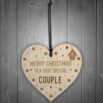 Handmade Christmas Gift For Couple Wooden Heart Tree Decoration