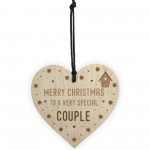 Handmade Christmas Gift For Couple Wooden Heart Tree Decoration
