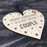 Handmade Christmas Gift For Couple Wooden Heart Tree Decoration