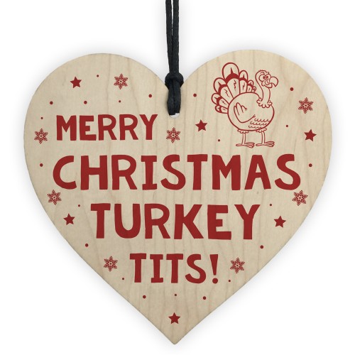 Merry Christmas Turkey Tits Novelty Xmas Friendship Gift