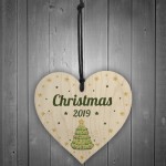 Christmas Tree Decoration Personalised Wooden Heart Xmas Bauble