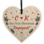 Handmade 1st Christmas Engaged Personalised Heart Party Decor