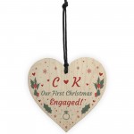 Handmade 1st Christmas Engaged Personalised Heart Party Decor