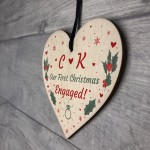 Handmade 1st Christmas Engaged Personalised Heart Party Decor