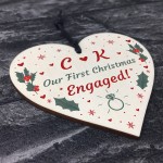 Handmade 1st Christmas Engaged Personalised Heart Party Decor