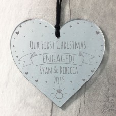 Handmade Engagement Gift For Couple Heart 1st Christmas Engaged 