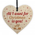 Christmas Gift For Husband Wife Boyfriend Girlfriend Wood Heart