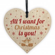 Christmas Gift For Husband Wife Boyfriend Girlfriend Wood Heart
