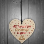 Christmas Gift For Husband Wife Boyfriend Girlfriend Wood Heart