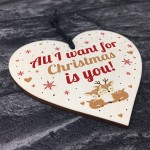 Christmas Gift For Husband Wife Boyfriend Girlfriend Wood Heart