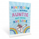 Auntie Gift For Birthday Christmas Standing Plaque Unicorn Gift