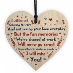 Handmade Colleague Gift Wooden Heart Leaving Gift For Friend