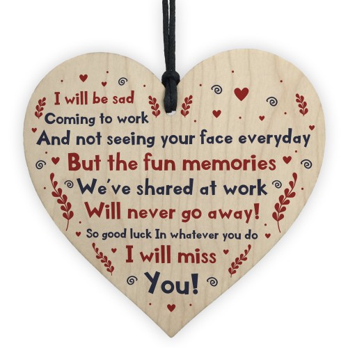Handmade Colleague Gift Wooden Heart Leaving Gift For Friend