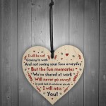 Handmade Colleague Gift Wooden Heart Leaving Gift For Friend