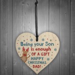 Funny Christmas Gift For Dad From Son Wood Heart Funny Dad Gift