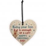 Funny Christmas Gift For Dad From Son Wood Heart Funny Dad Gift