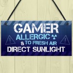 Novelty Gaming Sign Plaque Gamer Gifts For Son Brother Boys