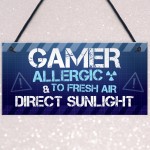 Novelty Gaming Sign Plaque Gamer Gifts For Son Brother Boys