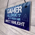 Novelty Gaming Sign Plaque Gamer Gifts For Son Brother Boys