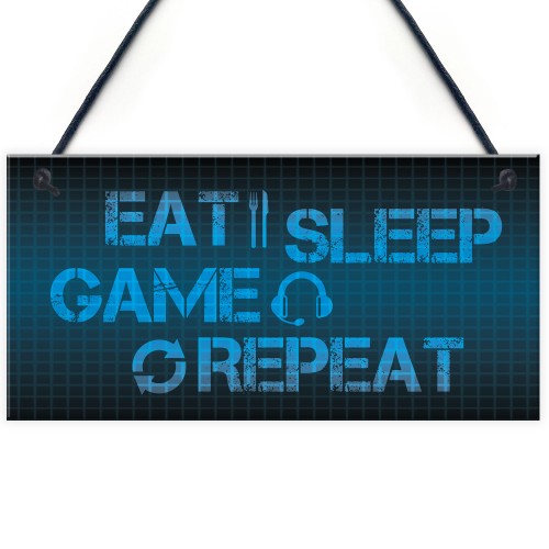 Retro Gaming Sign Boy Bedroom Decor Birthday Xmas Gift For Gamer