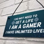IM A GAMER Sign Funny Gamer Gift Hanging Plaque For Bedroom