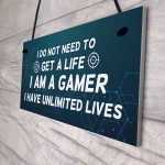 IM A GAMER Sign Funny Gamer Gift Hanging Plaque For Bedroom
