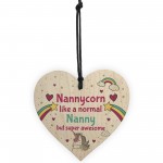 Gift For Nanny Birthday Christmas Wood Heart Unicorn Sign Gift