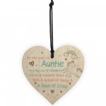 Crazy Auntie Plaque Wooden Heart Funny Auntie Gift For Birthday