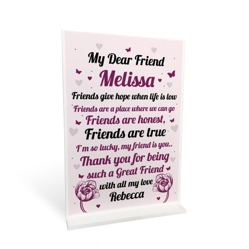 Personalised Friendship Gift For Women Best Friend Gift For Her