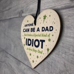 Thank You Gift For Step Dad Wood Heart Step Dad Birthday Xmas