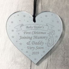 Babys First Christmas Mummy Daddy To Be Christmas Bauble