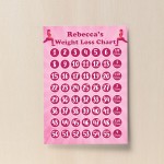 PERSONALISED Girls Weight Loss Chart Pink Slimming World Gifts