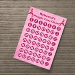 PERSONALISED Girls Weight Loss Chart Pink Slimming World Gifts