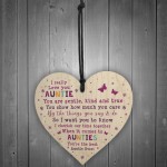 Best Auntie Ever Plaque Wood Heart Auntie Birthday Christmas