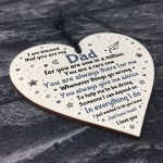 Dad Gift Wooden Heart Special Birthday Christmas Gift For Dad