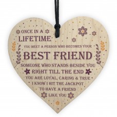 Best Friend Plaque Wood Heart Friendship Sign Best Friend Xmas