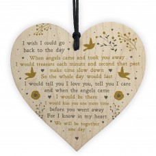 Memorial Gift For Mum Dad Nan Grandad Wooden Heart Xmas Bauble