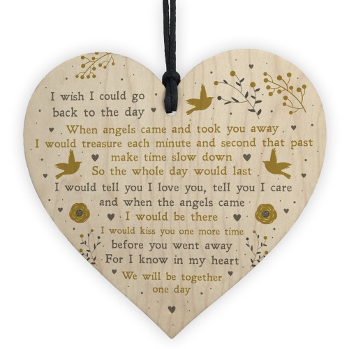 Memorial Gift For Mum Dad Nan Grandad Wooden Heart Xmas Bauble
