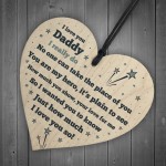Gift For Daddy Wood Heart Daddy Birthday Xmas Gift For Him