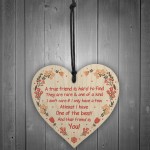 True Friend Plaque Friendship Gift Best Friend Sign Wooden Heart