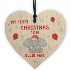 Handmade My First Christmas Heart Personalised Daughter Son Gift