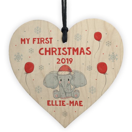 Handmade My First Christmas Heart Personalised Daughter Son Gift