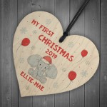 Handmade My First Christmas Heart Personalised Daughter Son Gift