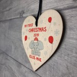 Handmade My First Christmas Heart Personalised Daughter Son Gift