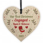 1st Christmas Engaged Personalised Engagement Gift Couple Gift