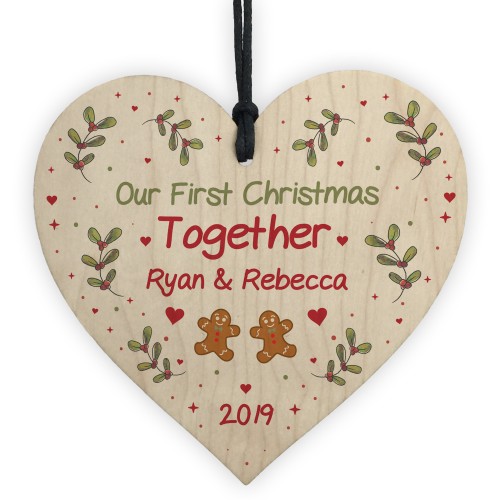 Handmade 1st Christmas Together Personalised Tree Decor Gift