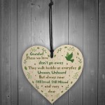 Grandad Christmas Memorial Decoration Wood Heart Memorial Sign