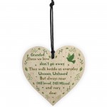 Grandad Christmas Memorial Decoration Wood Heart Memorial Sign