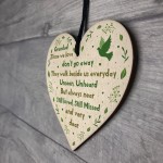 Grandad Christmas Memorial Decoration Wood Heart Memorial Sign