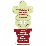 Christmas Gift For Teacher Wood Flower Thank You School Nursery